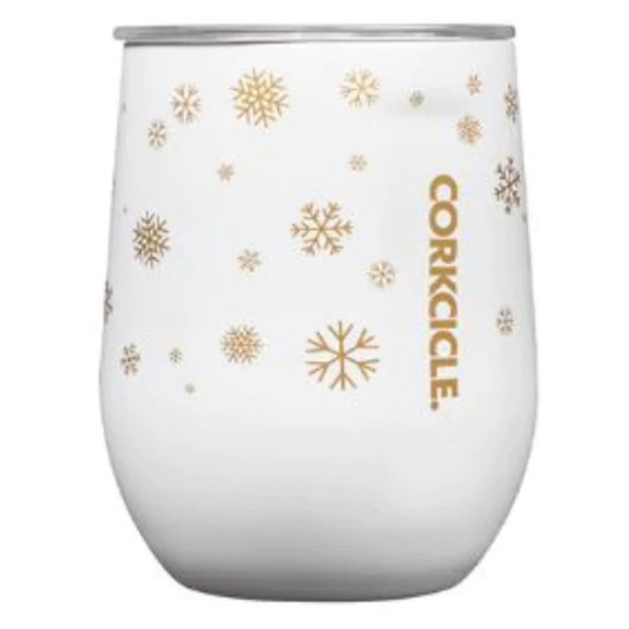 Corkcicle Stemless Snowfall White 12 oz Tumbler NWT - Picture 1 of 6